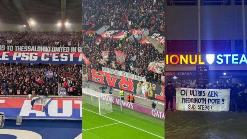 Συγκλονιστικά μηνύματα συμπαράστασης από τα γήπεδα της Ευρώπης για τους αδικοχαμένους φίλους του ΠΑΟΚ